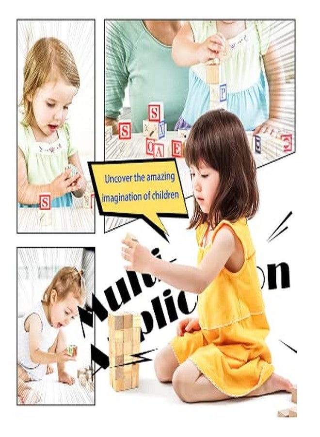 Ormango مجموعة أورمانجو من 12 قطعة مكعبات خشبية لأعمال الحرف اليدوية ومشاريع DIY (1 بوصة) مكعبات خشبية مربعة صلبة للفنون والحرف - Image 3